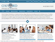 Tablet Screenshot of oxfordcollegeofmarketing.com
