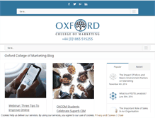 Tablet Screenshot of blog.oxfordcollegeofmarketing.com